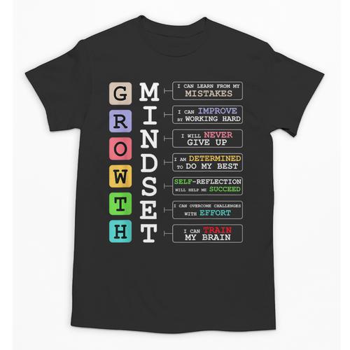 Growth Mindset Shirt Positive School Classroom Teacher Unisex T-Shirt - teacherstshirts.com DE