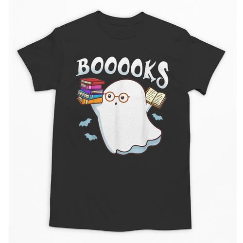 Halloween Books Librarian English Teacher Reader Reading Unisex T-Shirt - teacherstshirts.com UK
