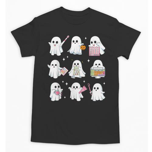Halloween Ghost Speech Therapy SLP Fall Teacher Tee Unisex T-Shirt - teacherstshirts.com UK