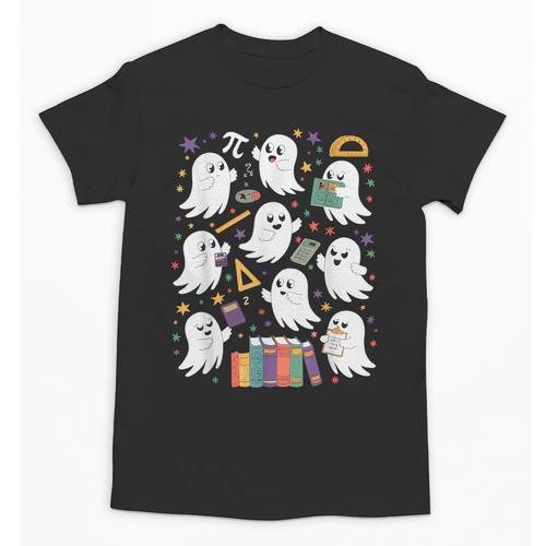 Halloween Math Teacher Ghost Math Teacher Spooky Halloween Unisex T-Shirt - teacherstshirts.com AU