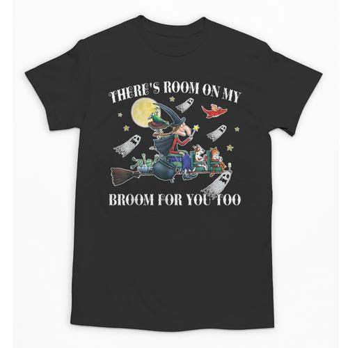 Halloween There's Room On My Broom For You Too Teacher Unisex T-Shirt - teacherstshirts.com AU