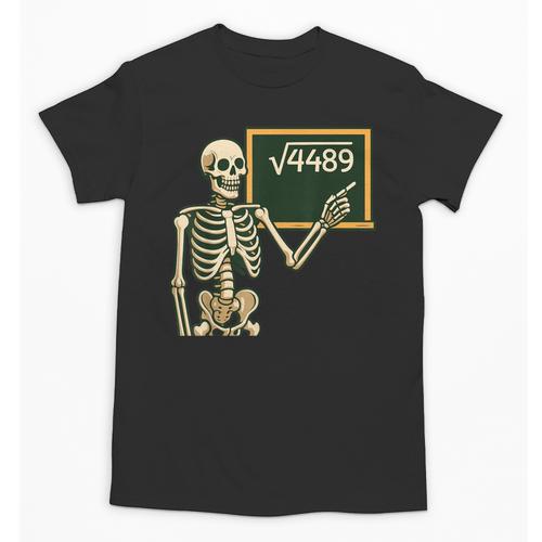 Halloween Skeleton 67 Meme Square Root 4489 Math Teacher Unisex T-Shirt - teacherstshirts.com DE