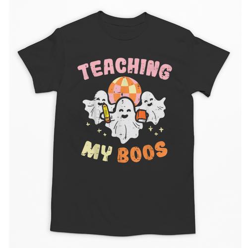 Halloween Teacher Teaching My Boos Costume Teacher Men Women Unisex T-Shirt - teacherstshirts.com CA