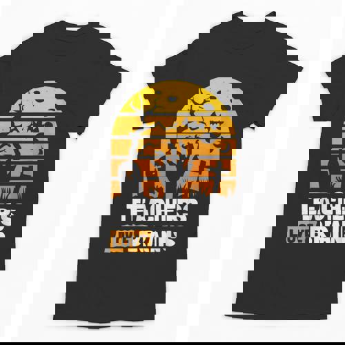 Halloween Teachers Science Math Teachers Love Brains Unisex T-Shirt - teacherstshirts.com