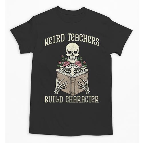 Halloween Weird Teachers Build Character Costume Men Women Unisex T-Shirt - teacherstshirts.com UK