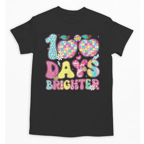 Happy 100th Day Of School 100 Days Brighter Teachers Kids Unisex T-Shirt - teacherstshirts.com CA