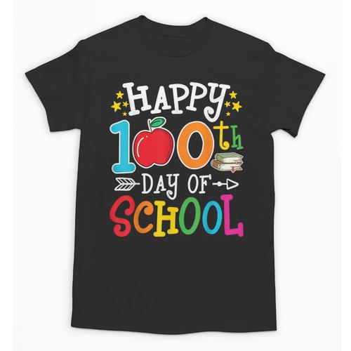Happy 100th Day Of School Teachers 100 Days Of School Kids Unisex T-Shirt - teacherstshirts.com UK