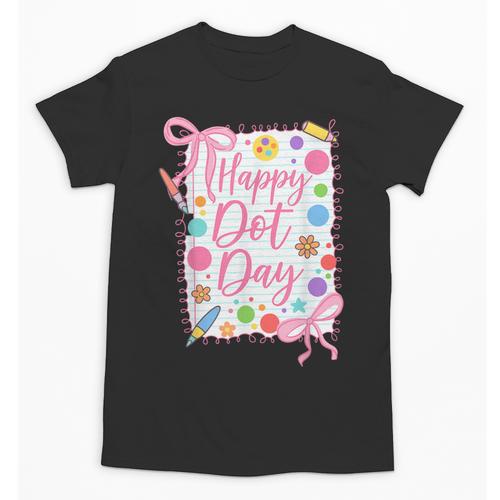 Happy Dot Day Bow Coquette For Teacher Girls Unisex T-Shirt - teacherstshirts.com