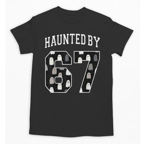 Haunted By 6 7 67 Six Seven Halloween Teacher Mom Unisex T-Shirt - teacherstshirts.com AU