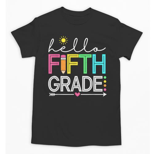 Hello Fifth Grade Teacher Student 5th Grade Back To School Unisex T-Shirt - teacherstshirts.com AU