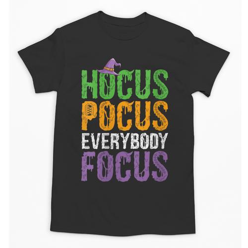 Hocus Pocus Everybody Focus Teacher Halloween Unisex T-Shirt - teacherstshirts.com DE