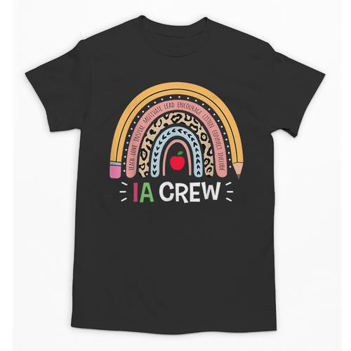 IA Crew Instructional Assistant Rainbow Teachers Aide Unisex T-Shirt - teacherstshirts.com AU
