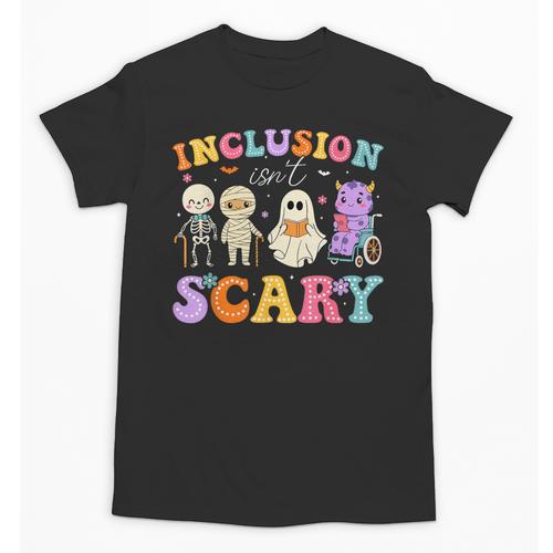 Inclusion Isn't Scary Ghost Halloween SLP Sped Teacher Unisex T-Shirt - teacherstshirts.com AU