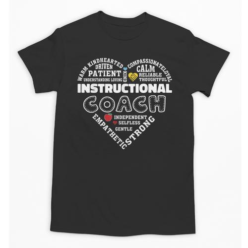 Instructional Coach Heart Teachers Appreciation Unisex T-Shirt - teacherstshirts.com AU