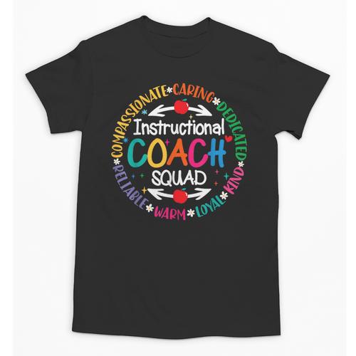 Instructional Coach Squad Teacher Assistant Support Team Unisex T-Shirt - teacherstshirts.com