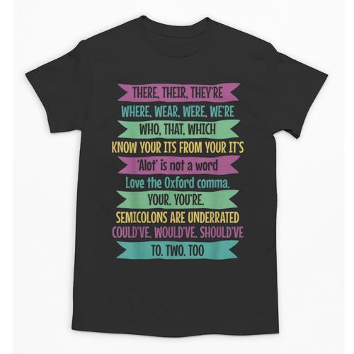 Their There And They'Re English Teacher Men Women Unisex T-Shirt - teacherstshirts.com AU