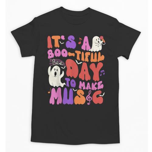 It's a Bootiful Day To Make Music Halloween Music Teacher Unisex T-Shirt - teacherstshirts.com
