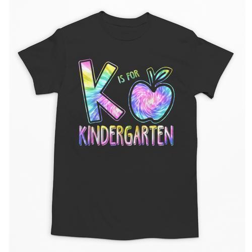 K Is For Kindergarten Teacher Tie Dye Back To School Kinder Unisex T-Shirt - teacherstshirts.com