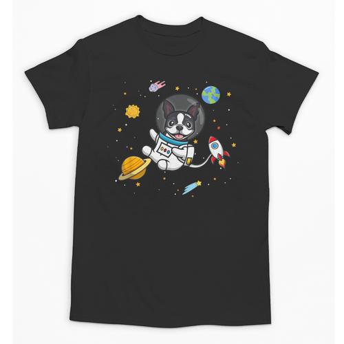 Kawaii Kids & Boys Astronaut Space Boston Terrier Dog Lover Unisex T-Shirt - Bostonterriersmerch.com