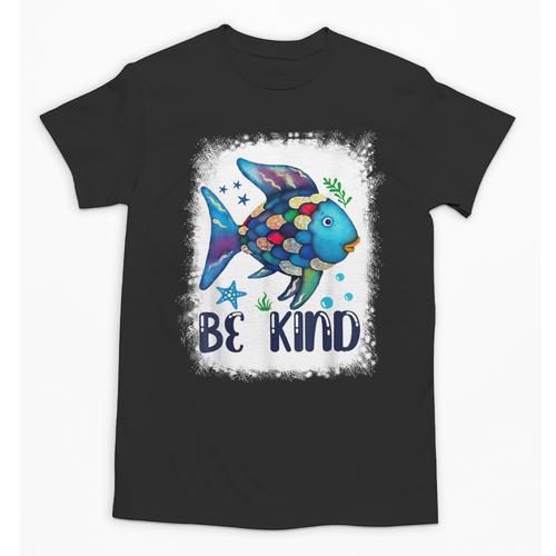 Be Kind Rainbow Fish Teacher Life Back To School Teaching Men Women Unisex T-Shirt - teacherstshirts.com DE