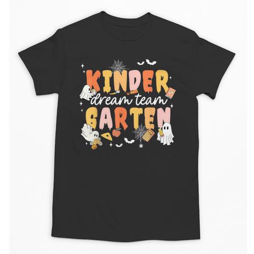 Kindergarten Dream Ghost Team Fall Halloween Spooky Teachers Unisex T-Shirt - teacherstshirts.com AU