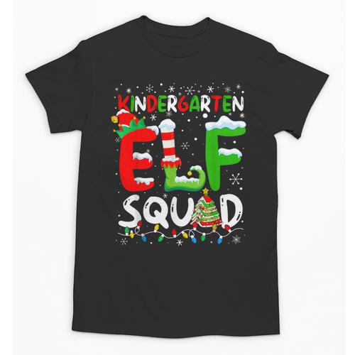 Kindergarten ELF Squad Christmas ELF Student Teacher Men Women Kids Unisex T-Shirt - teacherstshirts.com UK