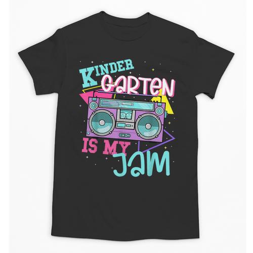 Kindergarten Is My Jam Cute Teacher Shirt 80's 90's Styl Unisex T-Shirt - teacherstshirts.com CA
