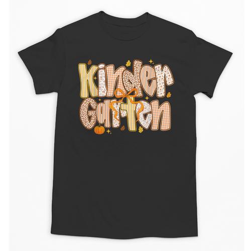 Kindergarten Teacher Fall Pumpkin Autumn Cute Unisex T-Shirt - teacherstshirts.com DE