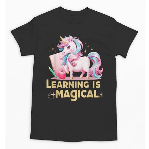 LEARNING IS MAGICAL TEACHER UNICORN BACK TO SCHOOL UNICORN Unisex T-Shirt - teacherstshirts.com DE