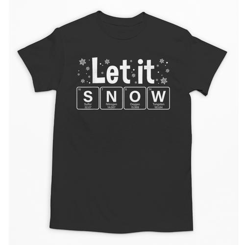 Let It Snow Christmas Pajamas Chemistry Teacher Unisex T-Shirt - teacherstshirts.com DE