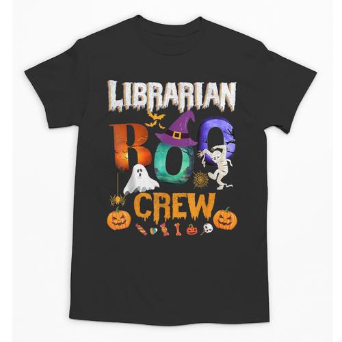 Librarian Boo Crew Teacher Student Halloween Costume Unisex T-Shirt - teacherstshirts.com DE