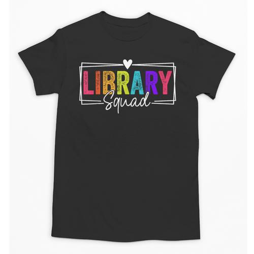 Library Squad Team Librarian Teacher Book Lover Unisex T-Shirt - teacherstshirts.com
