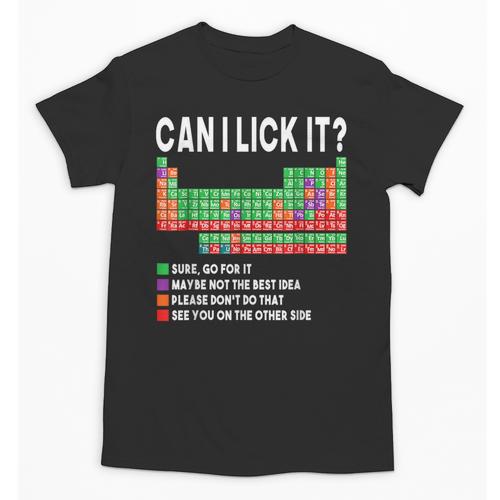 Can I Lick It Periodic Table Science Teacher Boy And Girls Unisex T-Shirt - teacherstshirts.com DE
