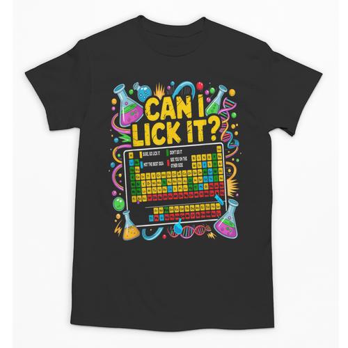 Can I Lick It Periodic Table Science Teacher Men Women Unisex T-Shirt - teacherstshirts.com DE