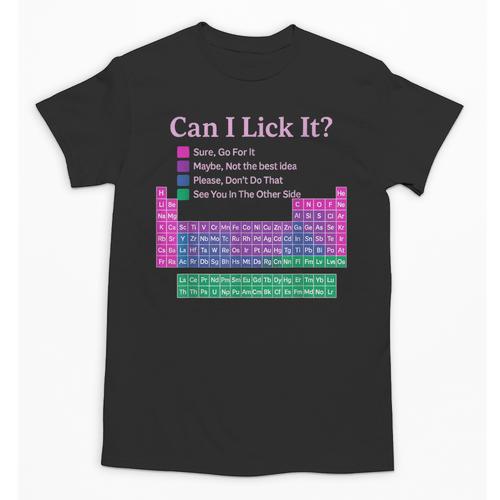 Can I Lick It Periodic Table Teacher Student Kids Unisex T-Shirt - teacherstshirts.com