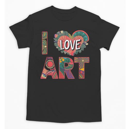I Love Art Artist Painter Colorful Painting Art Teacher Unisex T-Shirt - teacherstshirts.com UK