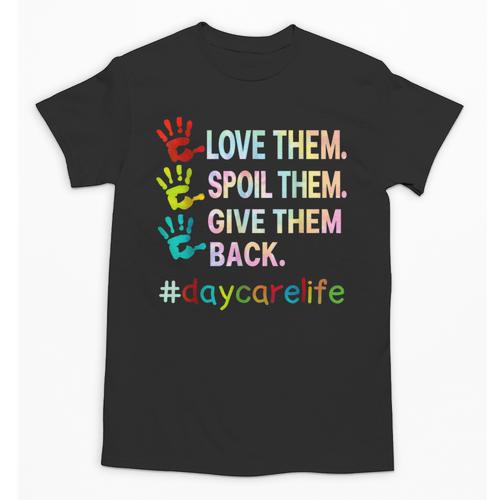 Love Daycare Provider Childcare Teacher Tie Dye Unisex T-Shirt - teacherstshirts.com DE