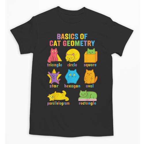 Math Cat Geometry Back To School Mathematics Teacher Unisex T-Shirt - teacherstshirts.com
