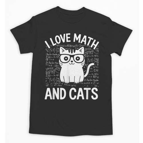 Math And Cats Apparel For Teachers Students Cat Lovers Unisex T-Shirt - teacherstshirts.com UK