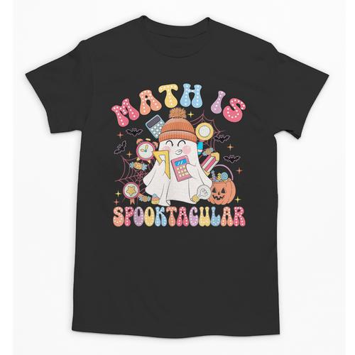 Math Is Spooktacular Math Teacher Spooky Halloween Unisex T-Shirt - teacherstshirts.com