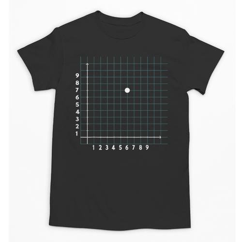 Math Teacher 67 Cartesian Grid Point Humor Unisex T-Shirt - teacherstshirts.com