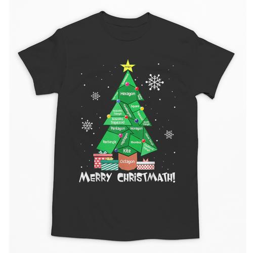Math Teacher Polygon Christmas Tree Geometry Merry Christmas Unisex T-Shirt - teacherstshirts.com DE