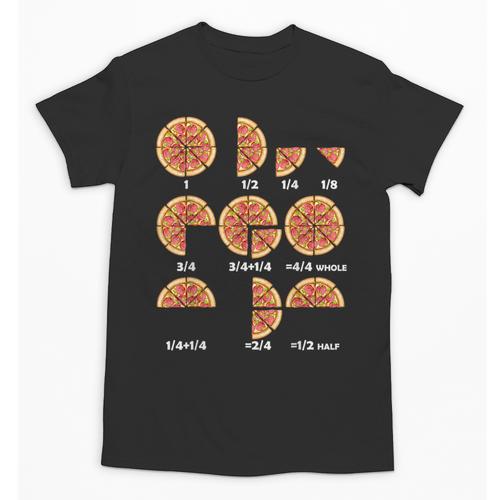 Maths Day Costume Idea Kids Teachers Pizza Slice Fraction Unisex T-Shirt - teacherstshirts.com CA