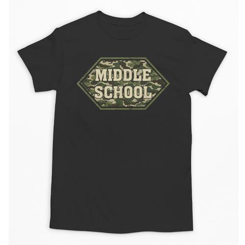 Middle School Camo Retro Back To School Teachers Unisex T-Shirt - teacherstshirts.com AU