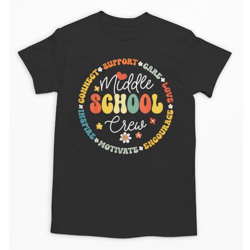 Middle School Crew Back To School For Teacher Unisex T-Shirt - teacherstshirts.com