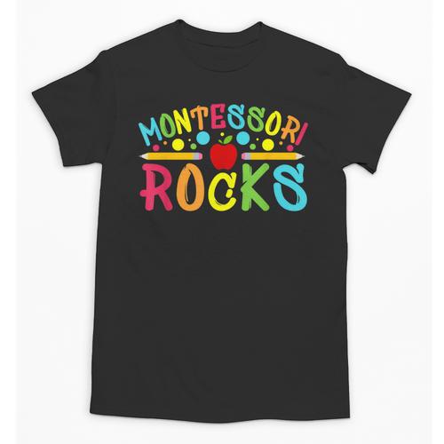 Montessori Rocks Montessori Teacher Back To School Unisex T-Shirt - teacherstshirts.com CA