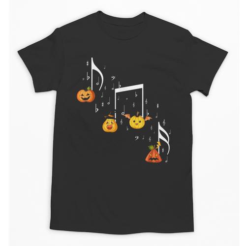 Music Note Pumpkin Fall Music Teacher Halloween Costume Unisex T-Shirt - teacherstshirts.com DE