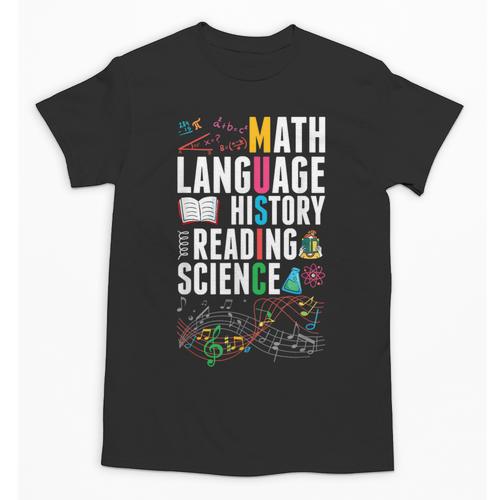Music Teacher Music Math Language History Reading Science Unisex T-Shirt - teacherstshirts.com