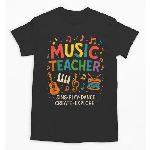 Music Teacher Music Sing Play Dance Choir Piano Unisex T-Shirt - teacherstshirts.com UK