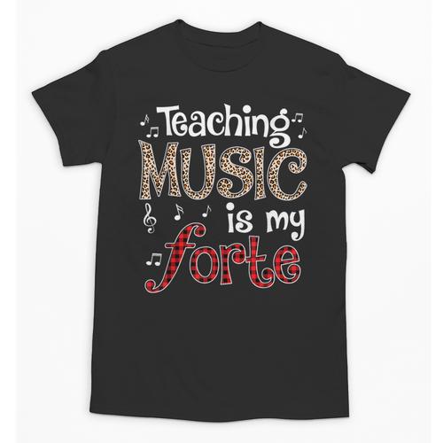 Music Teacher Teaching Music Is My Forte For Music Lovers Unisex T-Shirt - teacherstshirts.com DE